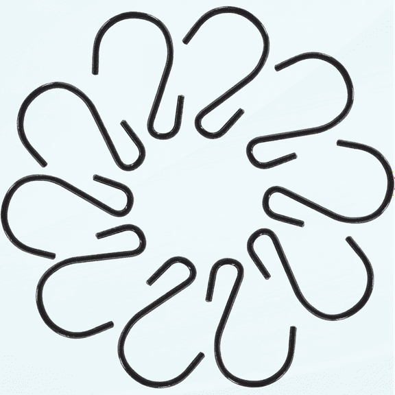 40Pcs 1 Inch S Hooks Small S Shaped Hooks Mini S Hooks Connectors Christmas Ornament Hooks for Hanging Jewelry, DIY, Crafts, Key (Black)