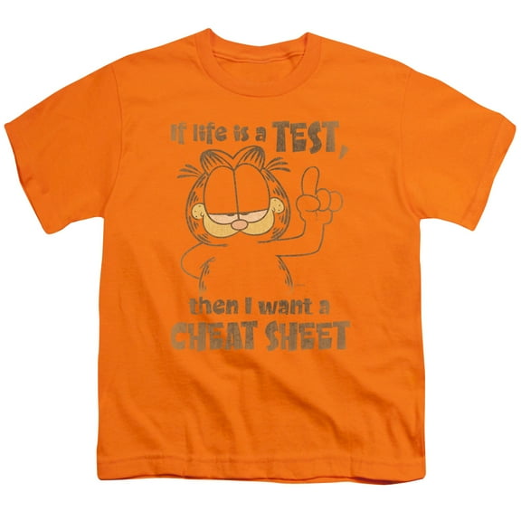Garfield - Cheat Sheet - Youth Short Sleeve Shirt - Medium