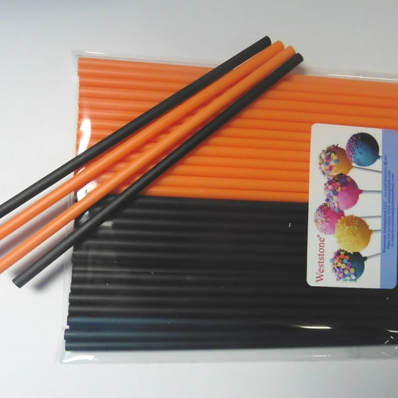 100pcs plastic sticks for Halloween Party (50 black 50 orange)