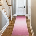 thumbnail image 2 of Hasoo Runner Rug 2x6 Ombre Abstract Indoor Area Rug Washable Bohemian Contemporary Hallway Rug, Pink, 2 of 6