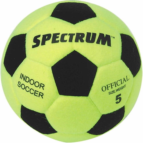 Spectrum Indoor Soccer Ball, Size 5, Black and Green