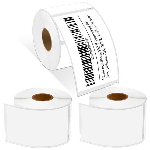 NineLeaf 3 Rolls Compatible for DYMO 30256 2-5/16 in x 4 in Shipping Address Barcode Labels, 300 Labels Per Roll