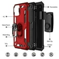thumbnail image 5 of For Apple iPhone 13 (6.1") Hybrid Rugged with Belt Clip Holster Ring Stand Holder, Military Grade Fit for Magnetic Car Mount Rugged Cover ,Xpm Phone Case [Red], 5 of 9