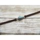thumbnail image 4 of Boho Teal collar cadena marrón cuero gargantilla collar ante hippie joyería para damas y niñas, tamaño libre, 4 of 5