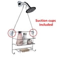 thumbnail image 3 of Chrome Shower Head Caddy Shelf for Bathroom - Storage Holder, Organizer Rack (2 Suction Cups Included), 3 of 4