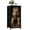Color 2, variant on Dresser for Bedroom with 4 Storage Drawers Boho Abstract Black Woman Orange African Ethnic Minimalist Portrait Dressers Chest of Drawers Steel Framed Fabric Closet Organizers for Entryway