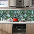 thumbnail image 2 of 20 Sheets Tile Stickers 8x8in Mandala Tiles Decals Self-adhesive Waterproof Removable Vinyl Peel and Stick for Kitchen Bathroom Decor, 2 of 12