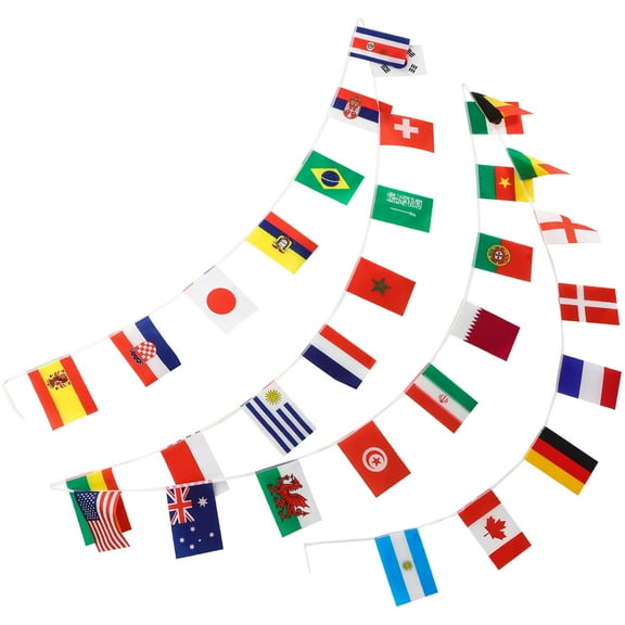 5 Sets  of Countries String Flags Soccer Party Banners Soccer Themed Party Banners String Flags