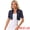 Dark Blue, variant on Women's Lace Shrug Bolero Satin Panel Crop Cardigans S Beige