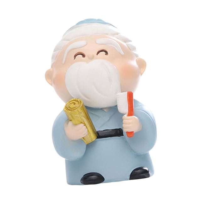 Figura en miniatura de la estatua de Confucio, colección de decoración de resina decorativa para Estilo B