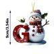 thumbnail image 1 of Adornos navideños personalizados con letras 2025 | Colgante acrílico para decorar el árbol | Adornos navideños personalizables para la decoración del hogar, 1 of 6