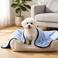 thumbnail image 4 of Fleece Pet Blanket Soft Warm Multi Use Dog Cat Blanket for Crate Bed Travel Car Seat Cover Indoor Outdoor Pet Supplies(M), 4 of 7