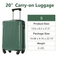 thumbnail image 5 of Carry on Luggage, Lightweight Durable ABS Suitcases with Double Wheels, Expandable 20-inch Travel Checked Luggage 20", 5 of 7