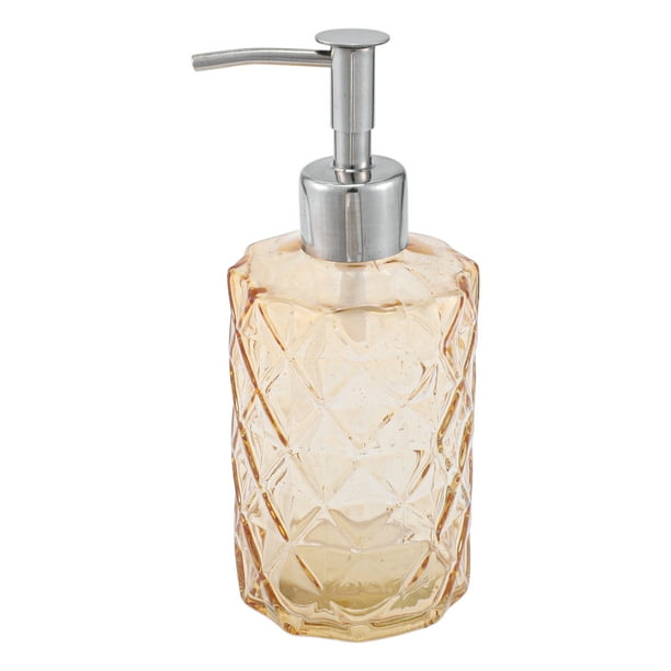 Dispensador de Jabón Elegante 1 Pc Único para Baño 11.15oz Naranja Tono Plateado