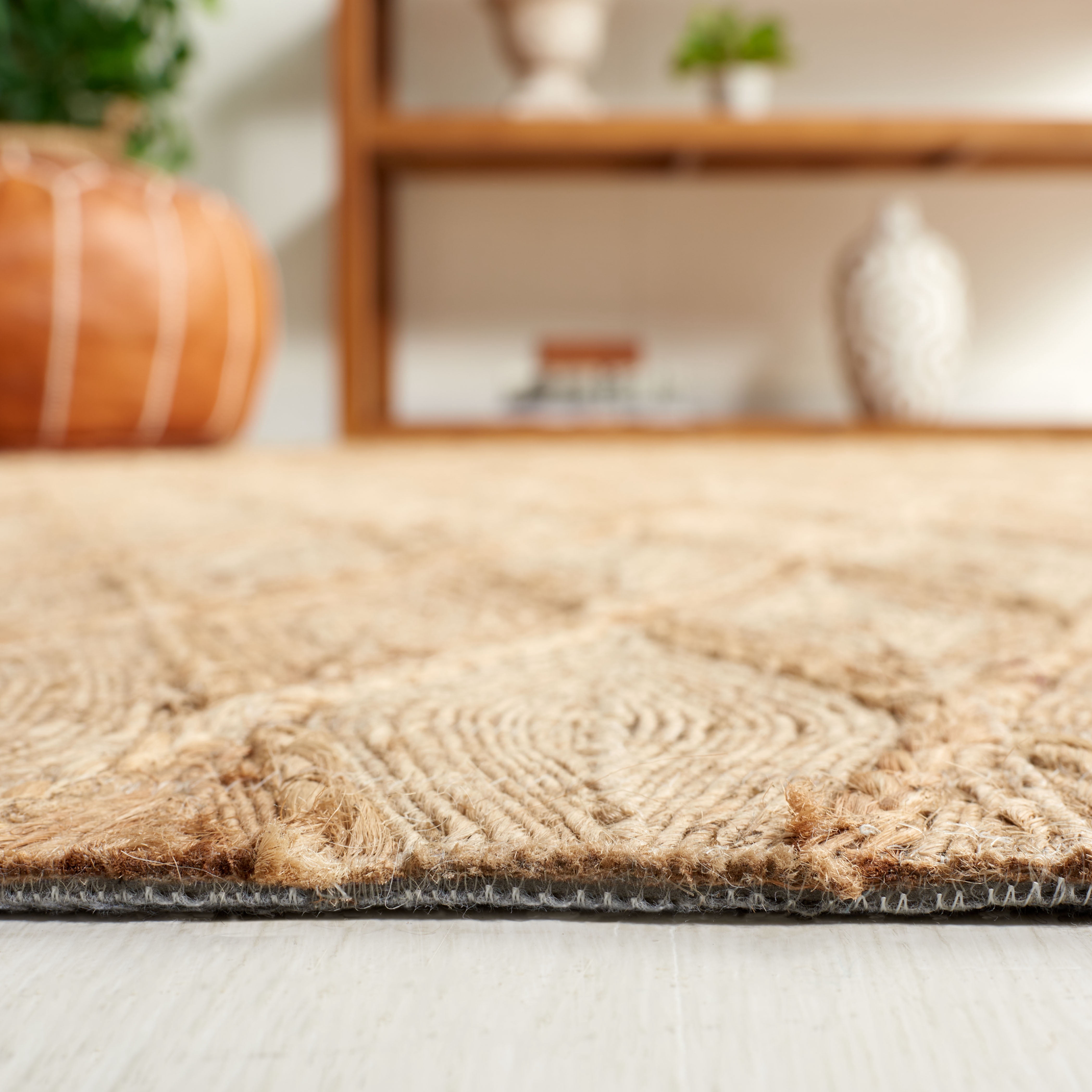 SAFAVIEH Natural Fiber Ethelbert Geometric Area Rug, Natural, 6' x 9'