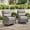 Gray/Beige, variant on Patiobula Outdoor Patio Swivel Glider Chair Set of 2,All-Weather Rattan Swivel Rocking Lounge Chair with Removable Cushions for Patio Porch Pool,Brown/Beige