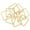 Gold Overlapping Square Geometric Geometric Square 45" x 2" x 37", variant on DecMode Black Metal 3D Layered Wire Cube Geometric Wall Decor