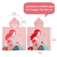 thumbnail image 4 of Muyoka Toalla de playa con capucha de microfibra Toalla de cambio para niños Poncho suave y transpirable Toalla de baño Secado rápido Albornoz con capucha para piscina para niñas Niños Niños 6-14 años Muyoka Hogar, 4 of 7