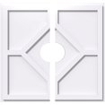 thumbnail image 1 of Ekena Millwork CMP10EY2-02000 10 Po. OD x 2 Po. ID Carré Embry Grade Architectural PVC Médaillon de Plafond Contemporain - 2 Pcs, 1 of 4