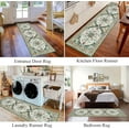 thumbnail image 5 of MJIAexp 2'x8' Boho Kitchen Runner Rug Indoor Machine Washable Hallway Runner Rug Non-Slip Entryway Runner Laundry Rug Throw Carpet for Living Room Bedroom Dining Room Hallway Kitchen Vintage Green, 5 of 9