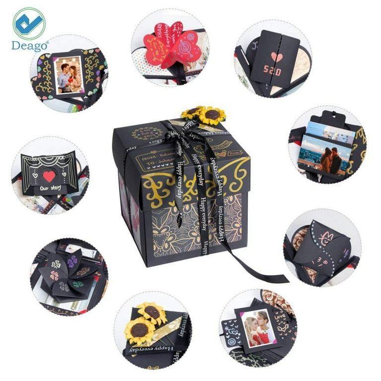 OSTTY - Surprise Explosion Box DIY Handmade Scrapbook Photo Album Wedding  Gift Box for Valentine