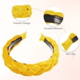 thumbnail image 4 of Diademas anchas sólidas, moda antideslizante, aro de pelo amarillo, 1.18 pulgadas de ancho, para mujeres niñas, 4 of 7