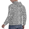 thumbnail image 6 of Lsque Weave Geometric Pattern Casual Men's Hoodie,Hooded Sweatshirt with Kangaroo Pocket,Pullover Hoodie-XX-Large, 6 of 7
