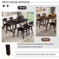 thumbnail image 7 of Dining Table Set for 4, 5 Piece Mid-Century Table and Bench and 4 Faux Leather Dining Chairs for Home Kitchen Dining Room,Wood Kitchen Table Set for 4(Wenge), 7 of 7