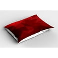 thumbnail image 2 of Ambesonne Valentine's Day Pillow Sham 2 Pack, Triangular Mosaic, 26"x20", Scarlet Ruby Red, 2 of 3