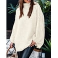 thumbnail image 4 of Suéter PRETTYGARDEN Otoño 2025 Cuello Alto Tejido Grueso Blanco S, 4 of 8