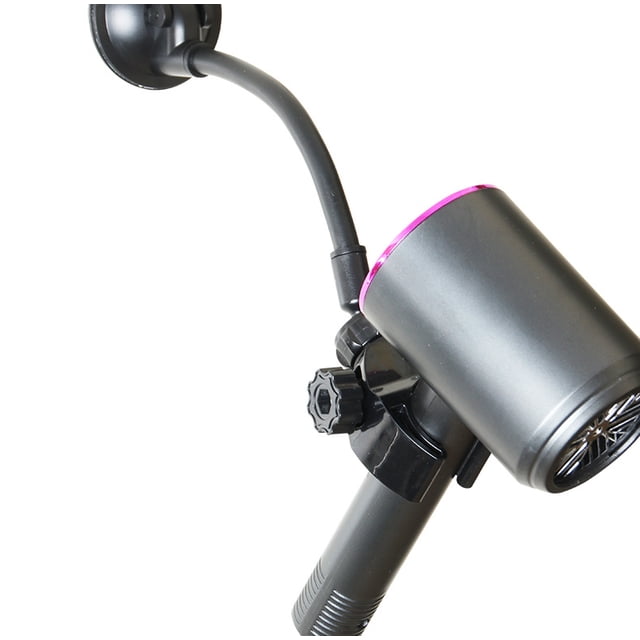 Soporte ajustable para secador de pelo, soporte para secador de pelo con rotación de 360 grados con brazo posicionable y ventosa, soporte para secador de pelo manos libres