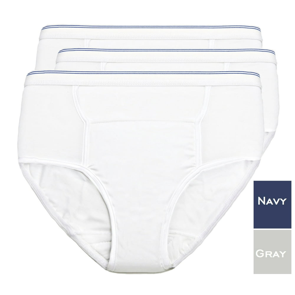 Comfort Finds Men's Reusable Incontinence Brief 3Pack Assorted Colors
