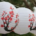 thumbnail image 6 of Pekkaxy Plum Blossom Paper Lantern, 12 or 14 Inch, Handcrafted Decorative Pendant Light, Creates a Warm, Inviting Ambiance for Living Room or Bedroom, 6 of 9