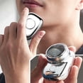 thumbnail image 2 of Mini-Shave Portable Electric Shaver, Pocket Size Washable Electric Razor, Electric Shavers for Men, Small Form Factor But Clean Shave, Easy to Clean, Suitable for Carrying Aroun (Silver), 2 of 5