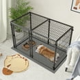 thumbnail image 6 of Wdmiya Large Dog Crate, 57 Inch Metal Kennel for Medium and Small Dogs, Safe Indoor & Outdoor XL Big Puppy Bottomless Cage with Comfort Mat, Pet Playpen Yard, Dog Fence Playpen, Silver, 6 of 7