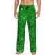 thumbnail image 1 of Fotbe Green Glitter Pantalones de Pijama para Hombre, Pantalones de Dormir, Pantalones de Casa con Cintura Ajustable y Bolsillos-Large, 1 of 6