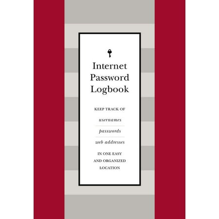 Internet Password Logbook (Red Leatherette) : Keep track of usernames, passwords, web addresses in one easy and organized (The Best Web Editor)