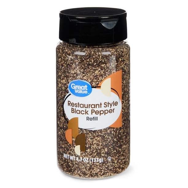 Great Value Restaurant Style Black Pepper Refill 4 7 Oz Walmart Com Walmart Com