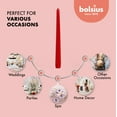 thumbnail image 4 of Bolsius Red Taper Candles, 10" European Quality Dripless Unscented Candles, 8 Hour Long Candle Sticks, 4-Pack, 4 of 9