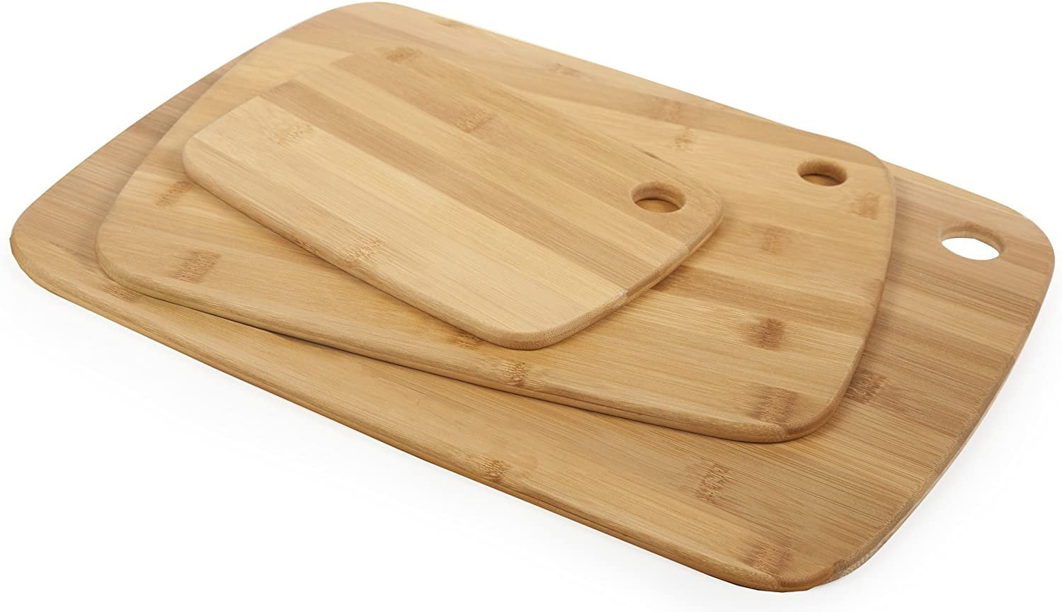 Core Bamboo Classic Cutting Board Combo Pack, Natural, Small/Medium/Large — Residential Use, Standard Application