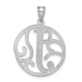 thumbnail image 4 of Sterling Silver Rhodium-plated Fancy Script Letter J Initial Pendant QC8999J, 4 of 4