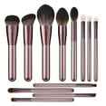 thumbnail image 2 of Professional Makeup Brush Set, Makeup Brushes, Champagne Gold 12Pcs Non-Shedding Precision Brushes For Flawless Face Application, Soft Makeup Brushes With Stylish Handles For, 2 of 6