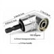 thumbnail image 2 of 1pc Foret Angle Droit Et 3pcs Adaptateur Douille 1/2"3/8"1/4" Kit Renvoi D'angle Visseuse De 105 Degrs Magntique Changement Rapide Perceuse Elect, 2 of 5