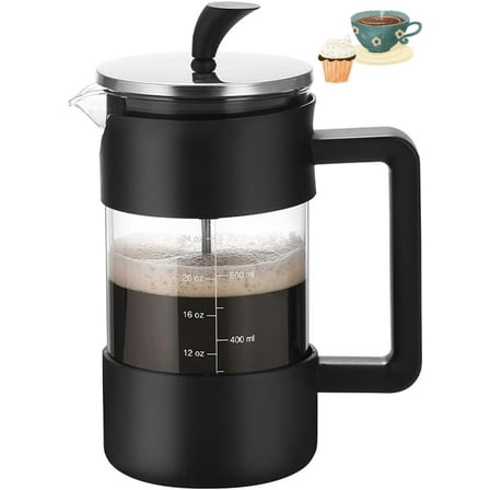 French Press Coffee Maker Portable Coffee Pot Double Filtered for Camping Travel