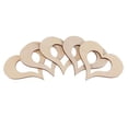 thumbnail image 4 of 5 Pieces Unfinished Wood Hollow Heart Shape Wooden Pieces For Craft DIY Model Making Material 100x85x5mm, 4 of 8