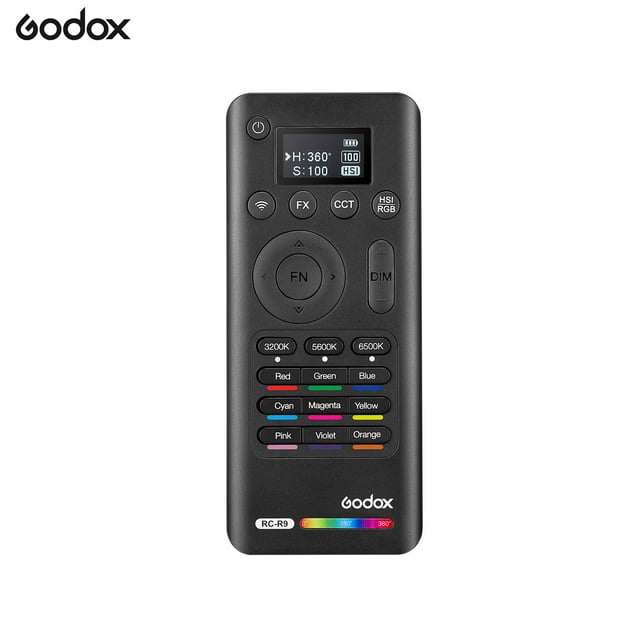 Control remoto Godox RC-R9: transmisión inalámbrica 2.4GHz, 32 canales, 16 grupos, compatible con SZ150R, LC500R, TL60, ligero y portátil, sin baterías.