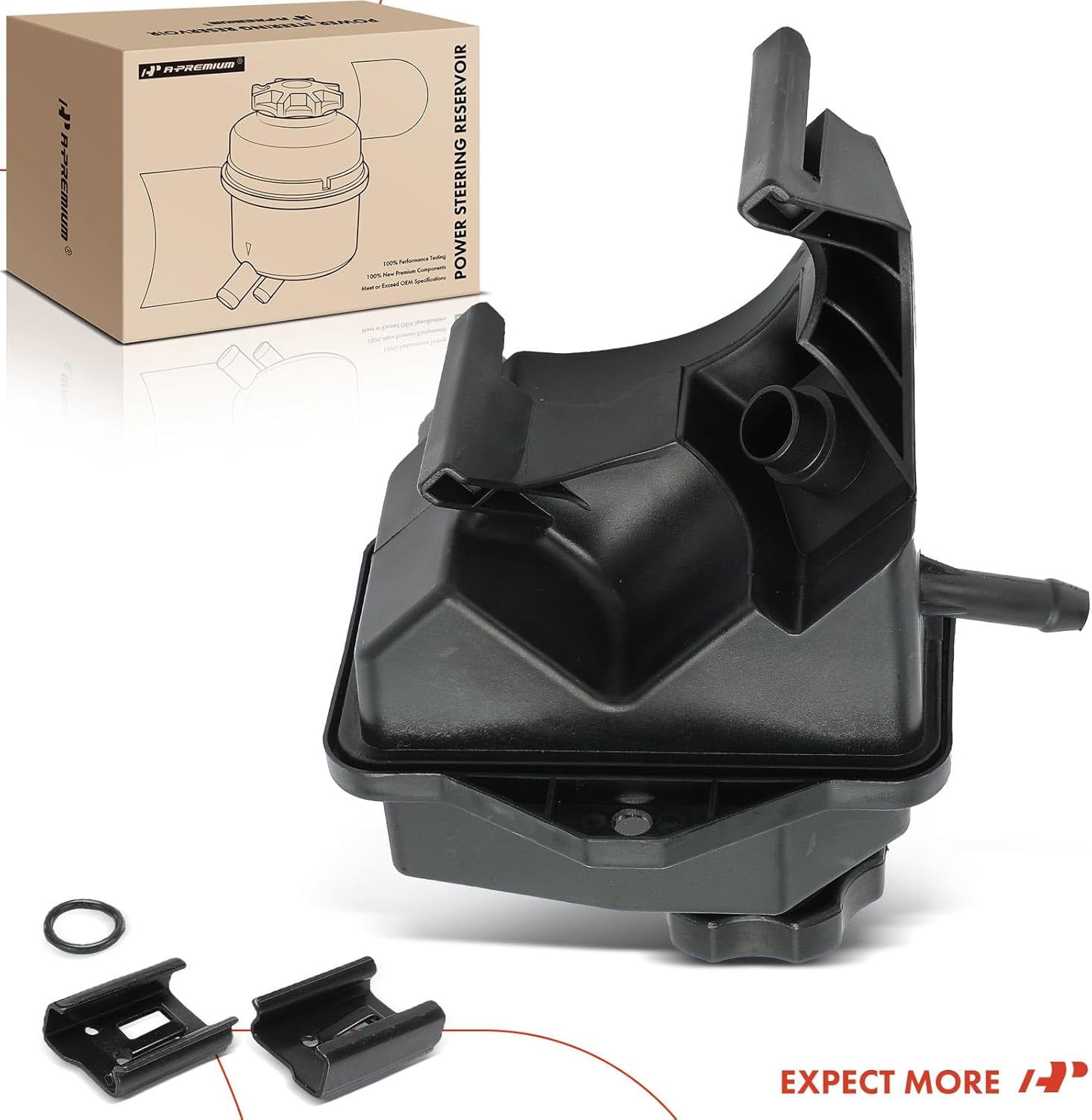 A-Premium Power Steering Reservoir with Cap Compatible with Chevrolet Malibu Impala Monte Carlo Uplander Buick Terraza Pontiac G6 Montana Saturn Aura