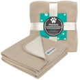 thumbnail image 6 of PetAmi Waterproof Dog Blanket For Small Medium Dog, Pet Puppy Blanket Couch Cover Protection, Fleece Cat Washable Throw, Couch Sofa Furniture Protector, Reversible Soft Plush, 29x40 Taupe/Beige, 6 of 8