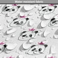 thumbnail image 5 of Panda Dog Crate Cover, Continuing Print of Heads with a Crown Cartoon Themed Fantasy World, Easy to Use Pet Kennel Cover Small Dogs Puppies Kittens, 7 Sizes, Charcoal Grey Pink White, by Ambesonne, 5 of 6
