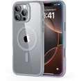 thumbnail image 1 of for iPhone 16 Pro Max Case, Compatible with MagSafe, Shockproof Military-Grade Protection, Magnetic Phone Case for iPhone 16 Pro Max, Classic Hybrid Case (HaloLock), Clear, 1 of 5